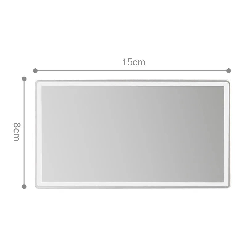 Stick-On Car Visor Vanity Mirror - Shatterproof Stainless Steel