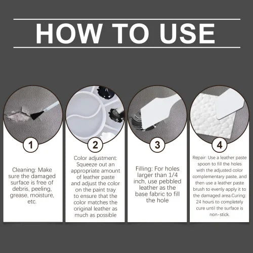 Leather & Vinyl Repair Kit - Car Seat & Sofa Restorer