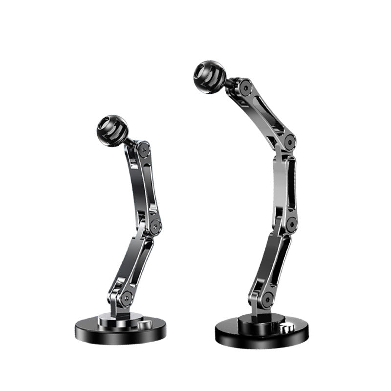 Magnetic Car Phone Mount - Folding Metal Arm, 360 Rotation