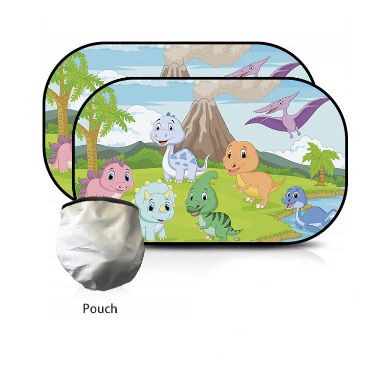 Kids Car Window Sunshade (2-Pack) - Static Cling, No Marks