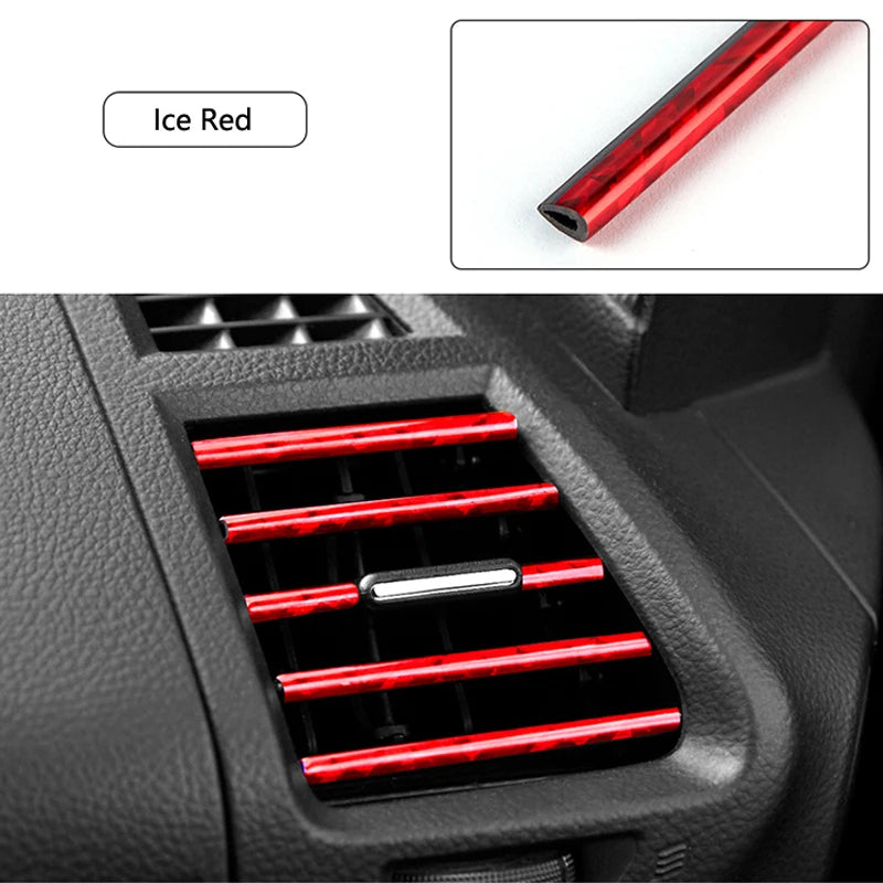 Car Air Vent Trim Strips - Universal U-Shape, 10 Pack