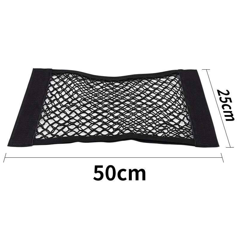 Car Seat-Back Storage Net - Elastic Mesh Cargo Organizer