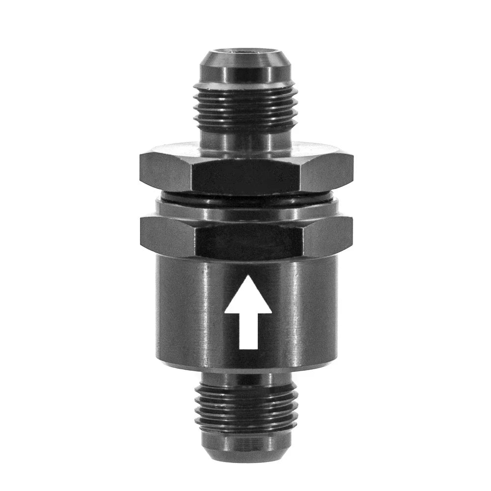 AN6 One-Way Fuel Check Valve - Anodized Aluminum