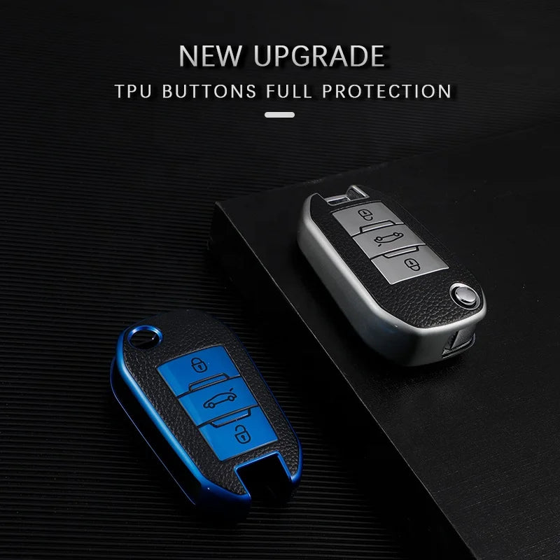 Soft TPU Car Key Fob Cover - Flip Key Protector Case