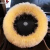 Plush Wool Steering Wheel Cover - Soft Fuzzy Grip