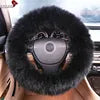 Plush Wool Steering Wheel Cover - Soft Fuzzy Grip