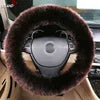 Plush Wool Steering Wheel Cover - Soft Fuzzy Grip