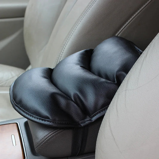 Car Armrest Cushion - Soft Leather Console Pad