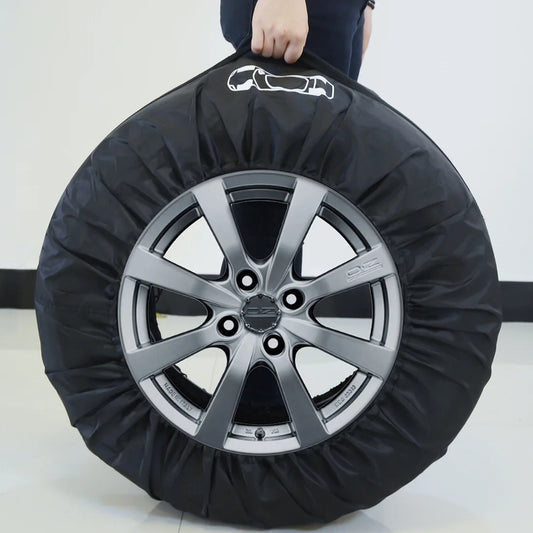 Spare Tire Storage Cover - Polyester Wheel Tote with Strap