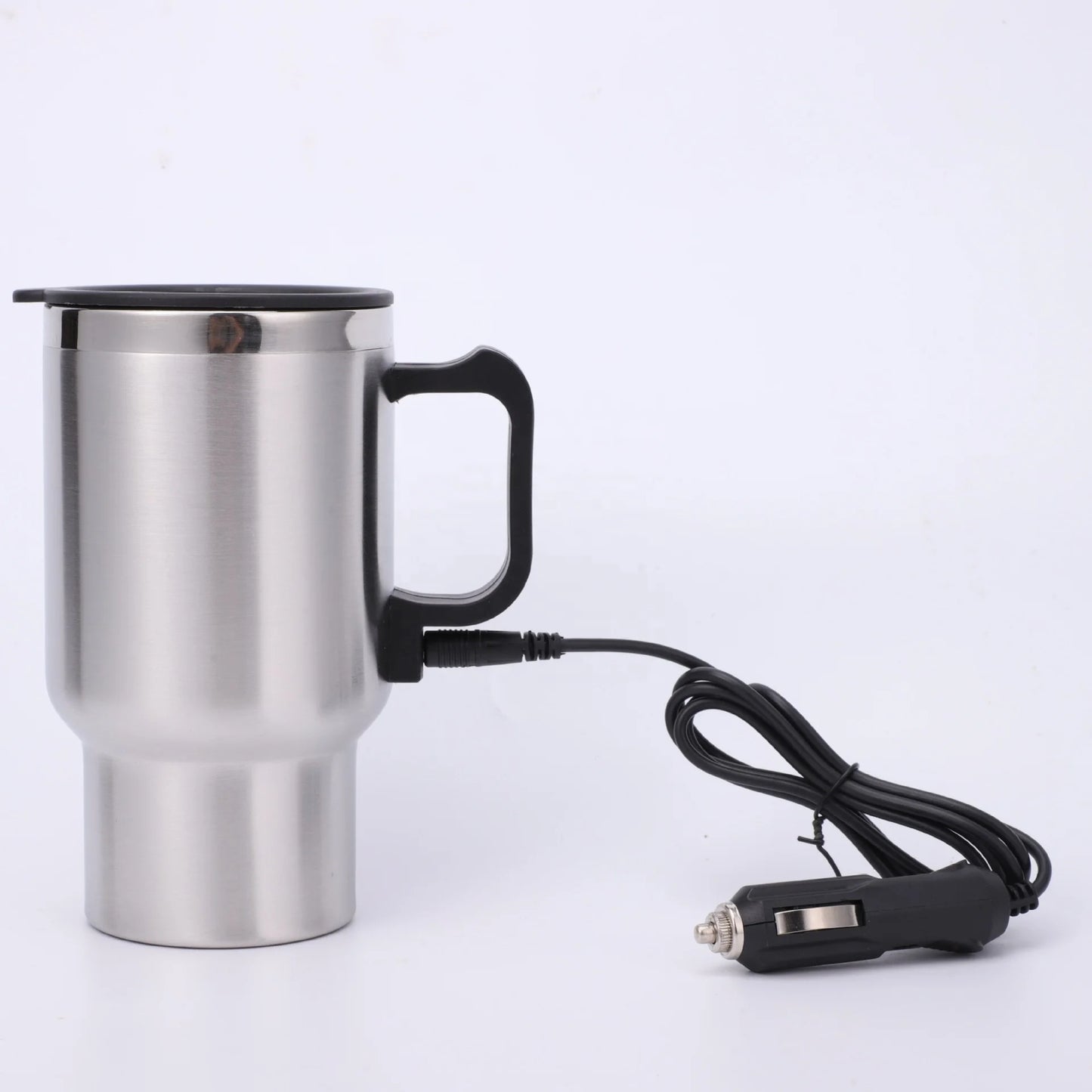 12V Car Heated Travel Mug - Stainless Steel Coffee Warmer