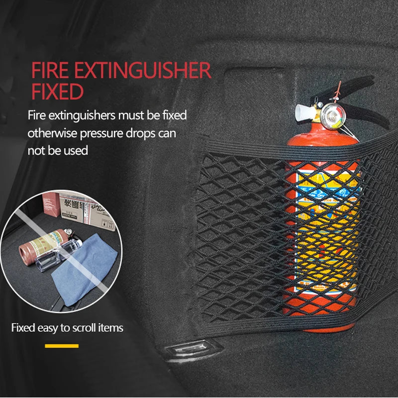Car Seat-Back Storage Net - Elastic Mesh Cargo Organizer