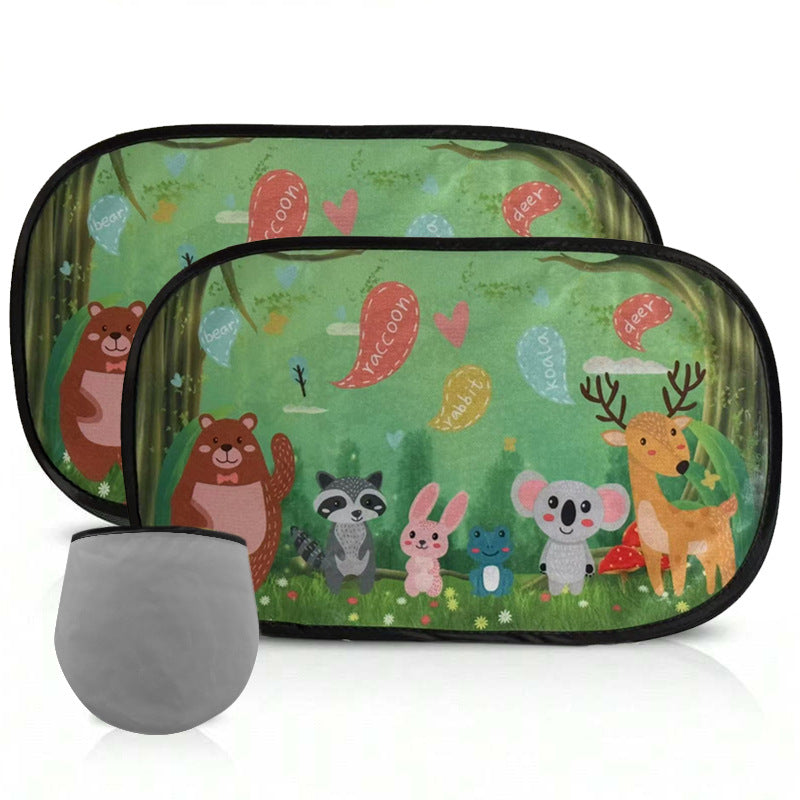 Kids Car Window Sunshade (2-Pack) - Static Cling, No Marks