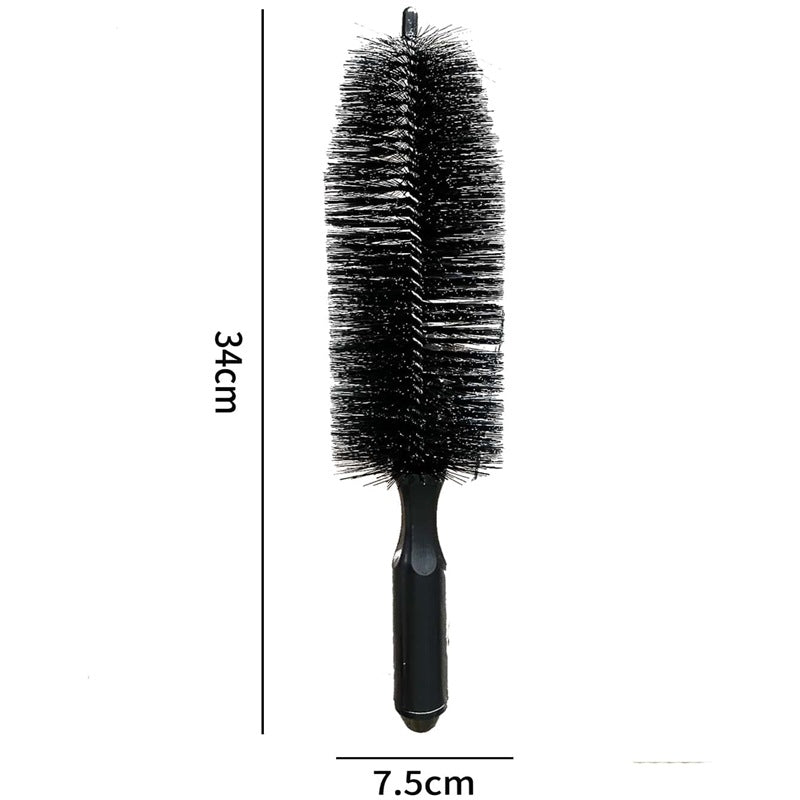 Soft-Wool Car Wheel & Tire Brush — No-Scratch Rim Cleaner
