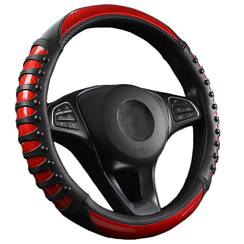 Carbon-Fiber Steering Wheel Cover - 3D Massage Grip