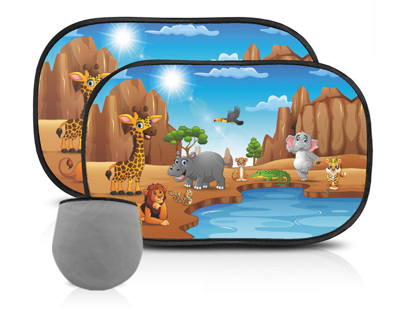 Kids Car Window Sunshade (2-Pack) - Static Cling, No Marks