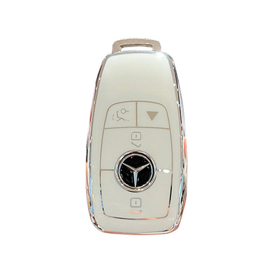 TPU Car Key Fob Cover - Full-Protection Shell with Keychain