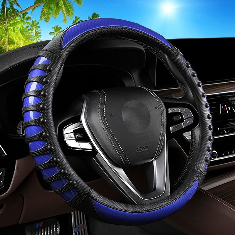 Carbon-Fiber Steering Wheel Cover - 3D Massage Grip