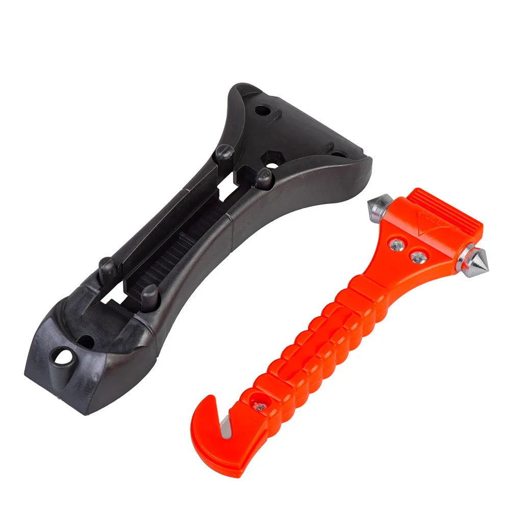 Car Safety Hammer 2-Pack - Window Breaker & Belt Cutter