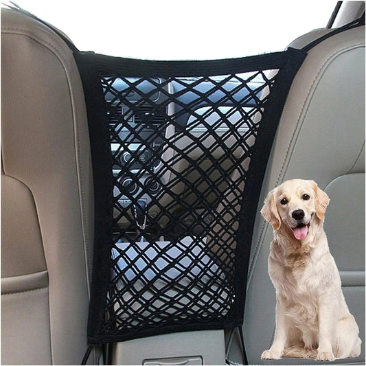 Dog Car Barrier & Seat Storage Net - Front Seat Divider