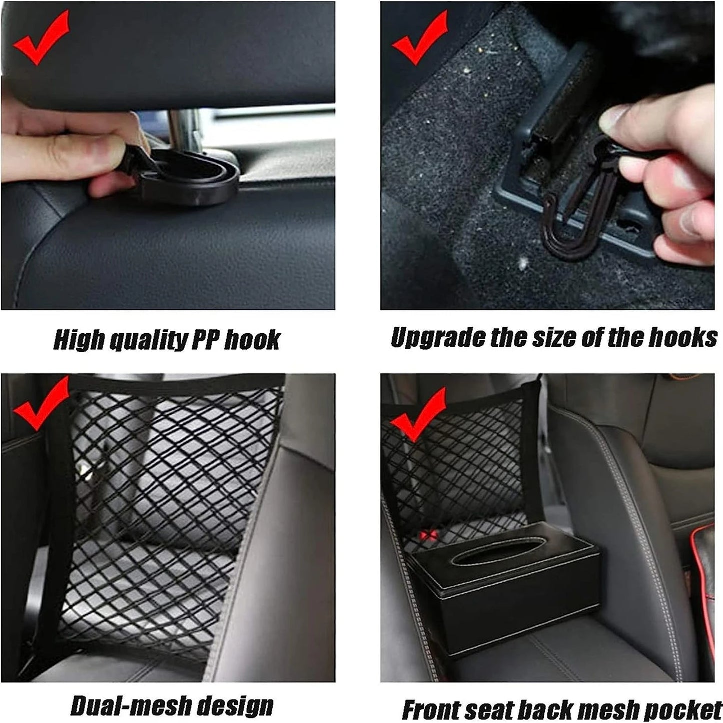 Dog Car Barrier & Seat Storage Net - Front Seat Divider