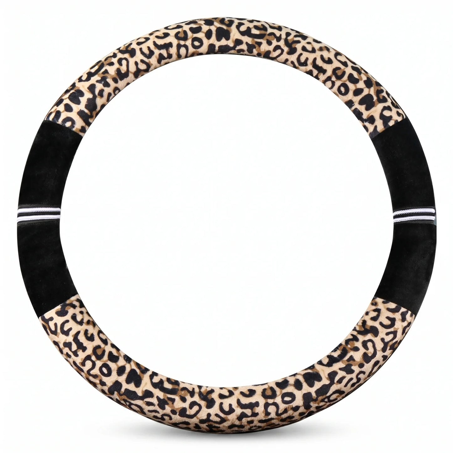 Leopard plush steering wheel cover
