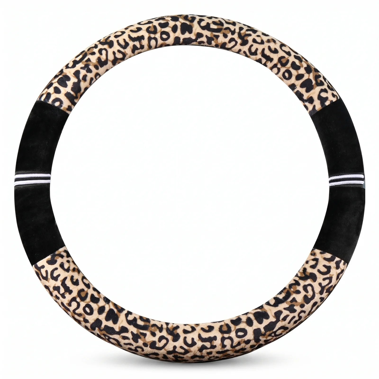 Leopard plush steering wheel cover