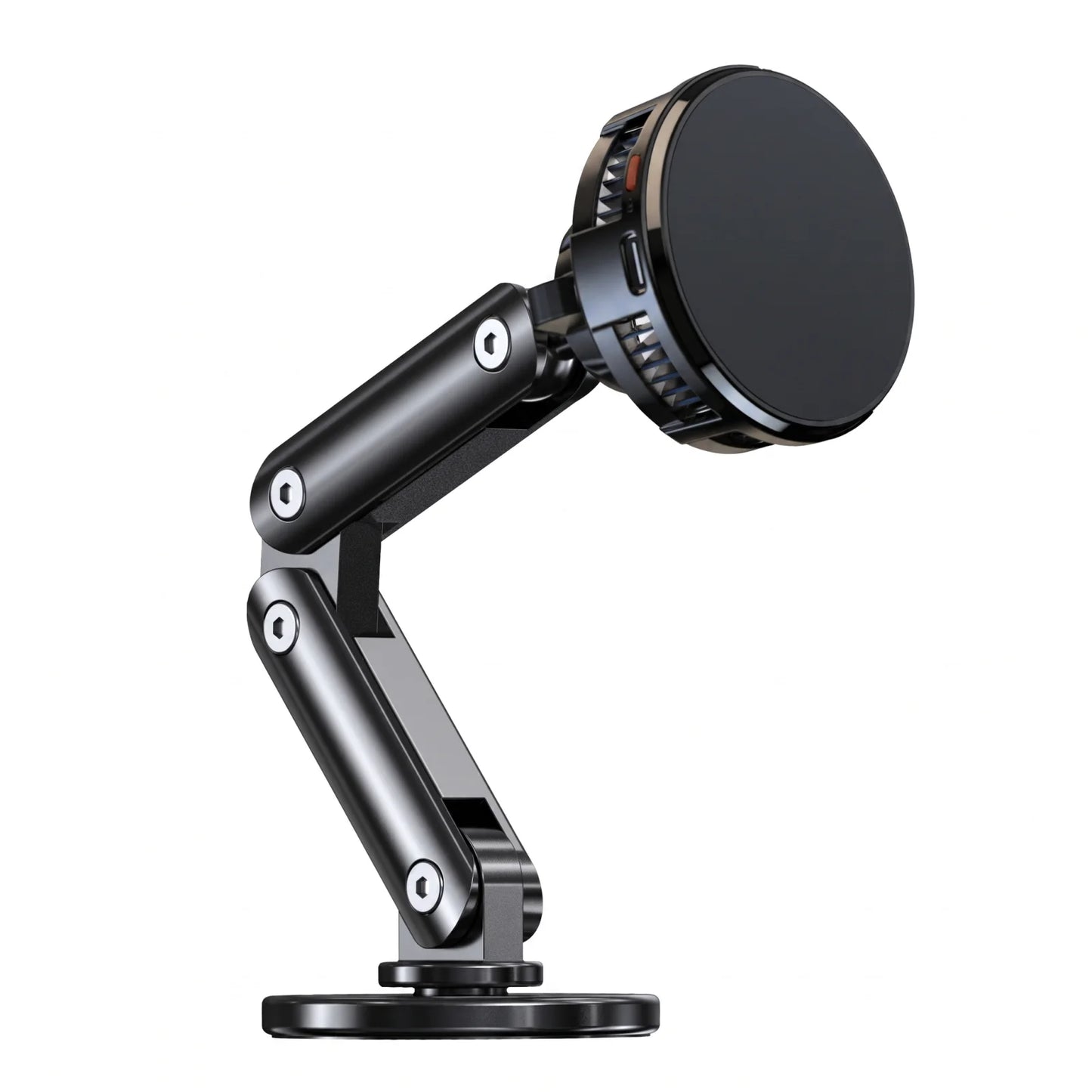 Magnetic car phone mount with cooling fan