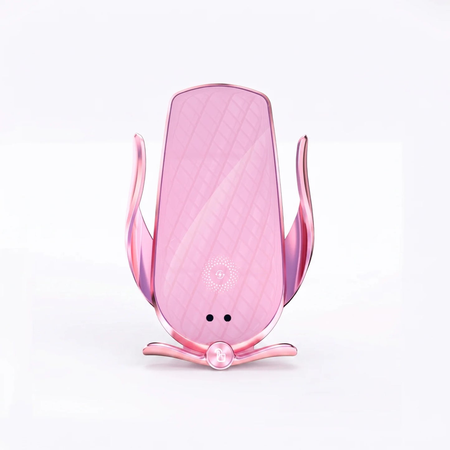 Pink wireless car charger mount