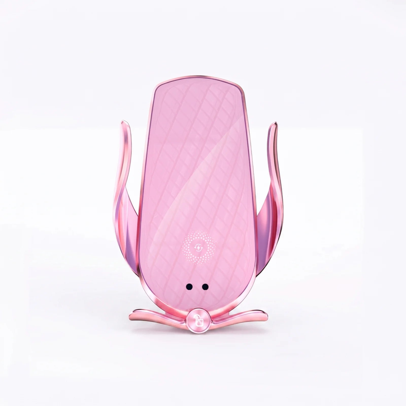 Pink wireless car charger mount